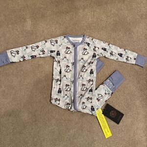 Fletch footie zippy checkered snowman NWT